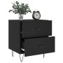 Black engineered wood nightstand 40x35x47.5 cm by vidaXL, Nightstands - Ref: Foro24-827294, Price: 47,99 €, Discount: %