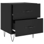 Black engineered wood nightstand 40x35x47.5 cm by vidaXL, Nightstands - Ref: Foro24-827294, Price: 47,99 €, Discount: %