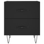 Black engineered wood nightstand 40x35x47.5 cm by vidaXL, Nightstands - Ref: Foro24-827294, Price: 47,99 €, Discount: %