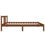 Honey brown solid wood bed frame 90x190 cm by vidaXL, Beds and slatted bases - Ref: Foro24-814852, Price: 81,15 €, Discount: %