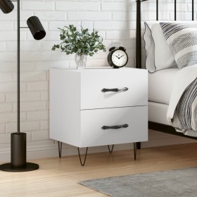 White engineered wood bedside table 40x35x47.5 cm by vidaXL, Nightstands - Ref: Foro24-827292, Price: 36,31 €, Discount: %