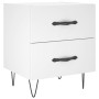 White engineered wood bedside table 40x35x47.5 cm by vidaXL, Nightstands - Ref: Foro24-827292, Price: 36,99 €, Discount: %