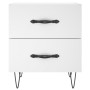 White engineered wood bedside table 40x35x47.5 cm by vidaXL, Nightstands - Ref: Foro24-827292, Price: 36,99 €, Discount: %