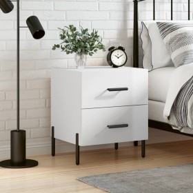 Glossy white engineered wood bedside table 40x35x47.5cm by vidaXL, Nightstands - Ref: Foro24-827328, Price: 58,02 €, Discount: %