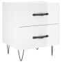 Glossy white engineered wood bedside table 40x35x47.5cm by vidaXL, Nightstands - Ref: Foro24-827296, Price: 47,15 €, Discount: %