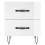 Glossy white engineered wood bedside table 40x35x47.5cm by vidaXL, Nightstands - Ref: Foro24-827296, Price: 47,15 €, Discount: %