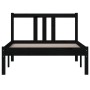 Black solid wood single bed frame 90x190 cm by vidaXL, Beds and slatted bases - Ref: Foro24-814853, Price: 93,81 €, Discount: %