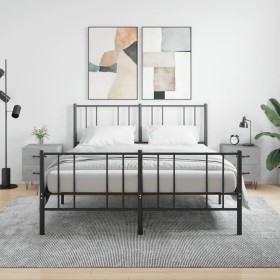 Mesita noche 2 uds madera ingeniería gris hormigón 40x35x47,5cm de vidaXL, Mesitas de noche - Ref: Foro24-827301, Precio: 76,...