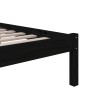 Black solid wood single bed frame 90x190 cm by vidaXL, Beds and slatted bases - Ref: Foro24-814853, Price: 93,81 €, Discount: %