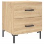 Bedside table 2 units engineered wood Sonoma oak 40x35x47.5 cm by vidaXL, Nightstands - Ref: Foro24-827315, Price: 103,71 €, ...