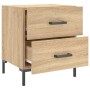 Bedside table 2 units engineered wood Sonoma oak 40x35x47.5 cm by vidaXL, Nightstands - Ref: Foro24-827315, Price: 103,71 €, ...