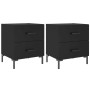 Nightstands 2 pcs black engineered wood 40x35x47.5 cm by vidaXL, Nightstands - Ref: Foro24-827311, Price: 94,48 €, Discount: %