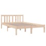 Estructura de cama madera maciza 120x190 cm de vidaXL, Camas y somieres - Ref: Foro24-814854, Precio: 90,99 €, Descuento: %