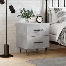 Concrete gray engineered wood bedside table 40x35x47.5 cm by vidaXL, Nightstands - Ref: Foro24-827300, Price: 44,50 €, Discou...