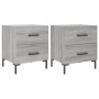 Nightstands 2 pcs Sonoma gray engineered wood 40x35x47.5 cm by vidaXL, Nightstands - Ref: Foro24-827321, Price: 72,95 €, Disc...