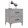 Mesitas noche 2 uds madera ingeniería gris Sonoma 40x35x47,5 cm de vidaXL, Mesitas de noche - Ref: Foro24-827321, Precio: 72,...