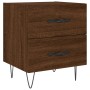 Brown oak engineered wood bedside table 40x35x47.5 cm by vidaXL, Nightstands - Ref: Foro24-827306, Price: 57,93 €, Discount: %