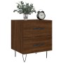 Brown oak engineered wood bedside table 40x35x47.5 cm by vidaXL, Nightstands - Ref: Foro24-827306, Price: 57,93 €, Discount: %