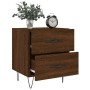 Brown oak engineered wood bedside table 40x35x47.5 cm by vidaXL, Nightstands - Ref: Foro24-827306, Price: 57,93 €, Discount: %