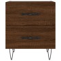 Brown oak engineered wood bedside table 40x35x47.5 cm by vidaXL, Nightstands - Ref: Foro24-827306, Price: 57,93 €, Discount: %