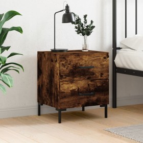 Smoked oak engineered wood bedside table 40x35x47.5 cm by vidaXL, Nightstands - Ref: Foro24-827318, Price: 35,43 €, Discount: %