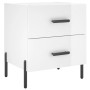 Mesita noche 2 uds madera ingeniería blanco brillo 40x35x47,5cm de vidaXL, Mesitas de noche - Ref: Foro24-827329, Precio: 102...