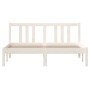 Estructura de cama doble pequeña madera maciza blanca 120x190cm de vidaXL, Camas y somieres - Ref: Foro24-814855, Precio: 99,...