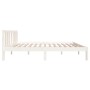 Estructura de cama doble pequeña madera maciza blanca 120x190cm de vidaXL, Camas y somieres - Ref: Foro24-814855, Precio: 99,...