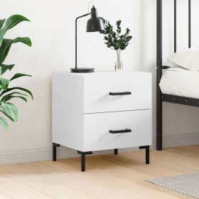 White engineered wood bedside table 40x35x47.5 cm by vidaXL, Nightstands - Ref: Foro24-827308, Price: 49,43 €, Discount: %