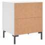 White engineered wood bedside table 40x35x47.5 cm by vidaXL, Nightstands - Ref: Foro24-827308, Price: 49,99 €, Discount: %