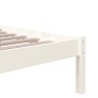 Estructura de cama doble pequeña madera maciza blanca 120x190cm de vidaXL, Camas y somieres - Ref: Foro24-814855, Precio: 99,...