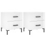 Nightstand 2 pcs glossy white engineered wood 40x35x47.5cm by vidaXL, Nightstands - Ref: Foro24-827313, Price: 94,65 €, Disco...