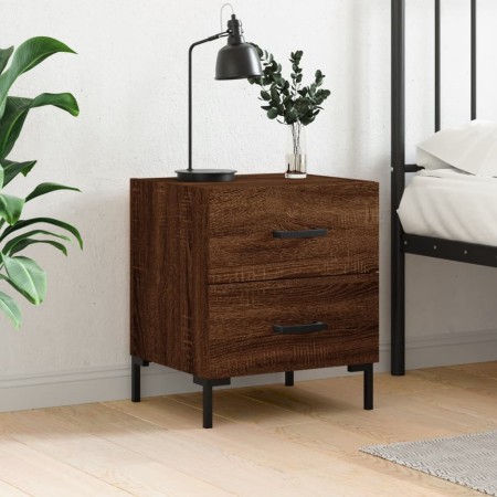 Engineered wood brown oak bedside table 40x35x47.5 cm by vidaXL, Nightstands - Ref: Foro24-827322, Price: 49,37 €, Discount: %