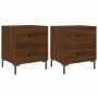 Nightstand 2 pcs oak brown engineered wood 40x35x47.5 cm by vidaXL, Nightstands - Ref: Foro24-827323, Price: 65,64 €, Discoun...