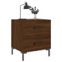 Engineered wood brown oak bedside table 40x35x47.5 cm by vidaXL, Nightstands - Ref: Foro24-827322, Price: 49,37 €, Discount: %