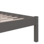 Estructura de cama doble pequeña madera maciza gris 120x190 cm de vidaXL, Camas y somieres - Ref: Foro24-814856, Precio: 123,...