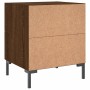 Mesita de noche madera de ingeniería roble marrón 40x35x47,5 cm de vidaXL, Mesitas de noche - Ref: Foro24-827322, Precio: 49,...