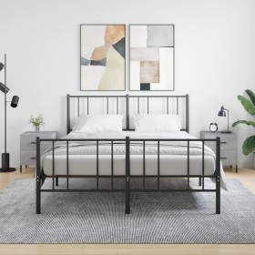 Mesita noche 2 uds madera ingeniería gris hormigón 40x35x47,5cm de vidaXL, Mesitas de noche - Ref: Foro24-827333, Precio: 93,...