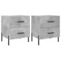 Nightstand 2 pcs concrete gray engineered wood 40x35x47.5cm by vidaXL, Nightstands - Ref: Foro24-827333, Price: 93,33 €, Disc...