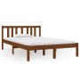 Estructura de cama doble madera maciza marrón miel 120x190 cm de vidaXL, Camas y somieres - Ref: Foro24-814857, Precio: 105,9...