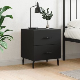 Black engineered wood nightstand 40x35x47.5 cm by vidaXL, Nightstands - Ref: Foro24-827342, Price: 48,99 €, Discount: %