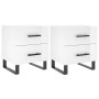 Nightstand 2 pcs glossy white engineered wood 40x35x47.5cm by vidaXL, Nightstands - Ref: Foro24-827361, Price: 113,24 €, Disc...