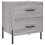 Bedside table in gray Sonoma engineered wood, 40x35x47.5 cm by vidaXL, Nightstands - Ref: Foro24-827336, Price: 43,27 €, Disc...