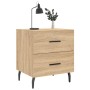 Mesita noche 2 uds madera ingeniería roble Sonoma 40x35x47,5 cm de vidaXL, Mesitas de noche - Ref: Foro24-827347, Precio: 88,...