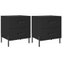 Nightstands 2 pcs black engineered wood 40x35x47.5 cm by vidaXL, Nightstands - Ref: Foro24-827327, Price: 101,52 €, Discount: %