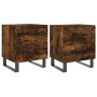 Mesita noche 2 uds madera ingeniería roble ahumado 40x35x47,5cm de vidaXL, Mesitas de noche - Ref: Foro24-827367, Precio: 66,...