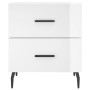 Glossy white engineered wood bedside table 40x35x47.5cm by vidaXL, Nightstands - Ref: Foro24-827344, Price: 38,25 €, Discount: %