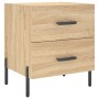 Mesita noche 2 uds madera ingeniería roble Sonoma 40x35x47,5 cm de vidaXL, Mesitas de noche - Ref: Foro24-827331, Precio: 92,...