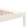 Estructura de cama de madera maciza blanca 135x190 cm de vidaXL, Camas y somieres - Ref: Foro24-814860, Precio: 77,38 €, Desc...