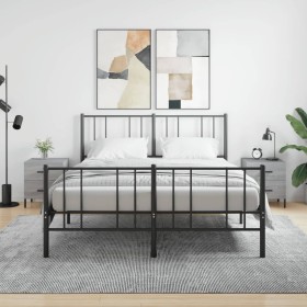 Mesitas noche 2 uds madera ingeniería gris Sonoma 40x35x47,5 cm de vidaXL, Mesitas de noche - Ref: Foro24-827337, Precio: 79,...